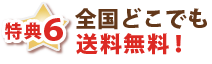 特典６・全国どこでも送料無料