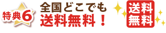 特典6・全国どこでも送料無料