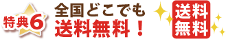 特典６・全国どこでも送料無料